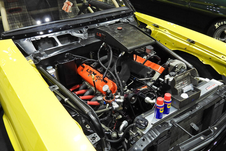 エンジンは「LSX454」。モータースポーツなどを楽しむ人向けにシボレーパフォーマンスが供給するクレートモーターだ。
