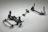 足まわりについては、リアサスペンションの形式がマルチリンクからトーションビームへと変更されたことが大きなトピック。シンプルなサスペンション形式となったが、横方向の剛性感や動きのスムーズさはむしろ向上している。