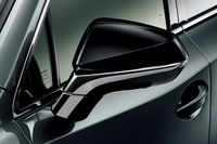 ブラック塗装のドアミラー。