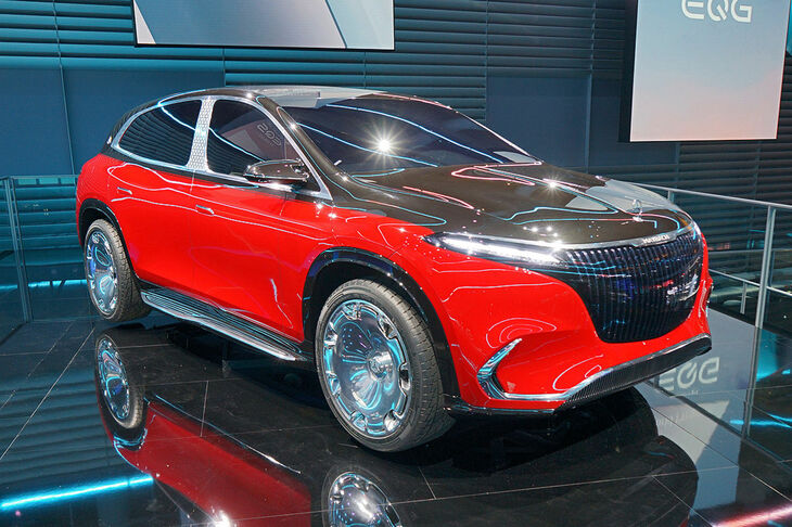 メルセデス・マイバッハEQS SUV:メルセデスの大型電動SUVに、より豪華なマイバッハのバリエーション(写真はスタディーモデル)が登場。これにより、SUVの「EQS」はマイバッハの名を冠した初の電気自動車モデルとなる。