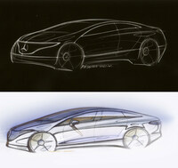 清水「結構ウエッジシェイプ気味なスケッチもあったんだね」
ほった「『Honda 0』の『サルーン』みたいに、ドライバーズカーを志向していたのかも」