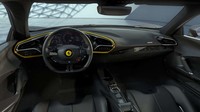 カーボンファイバーをはじめ、軽量素材が多用される「アセット・フィオラノパッケージ」装着車のインテリア。