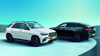 「メルセデス・ベンツGLE450d 4MATICスポーツ ナイトエディション(ISG)」(写真左)と「GLE450d 4MATICクーペ スポーツ ナイトエディション(ISG)」(同右)。