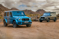 シンプルでわかりやすい2ボックススタイルのシルエットと、親しみが持てる丸目2灯のフロントマスク。渕野氏いわく、これが「Gクラス」の普遍的人気の秘訣(ひけつ)とのことだ。