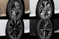 ホイールの種類はモデルやグレードによって分けられているものの、「『アルファード エグゼクティブラウンジ』に『ヴェルファイア エグゼクティブラウンジ』の19インチホイールを履かせる」といった芸当も可能。また仕様によっては、販売店オプションで“GR”印の20インチアルミホイールも選択できる。