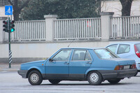 「フィアット・レガータ」。フィアット・ミラフィオーリ工場前で2011年撮影。