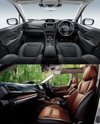 「フォレスター」の大きなガラスエリアは、もちろんこの視界の広さのため。ベルトラインが低いので側方の視界もよく、さらに前方も自車のすぐそばまで見えるよう、ボンネットが低く抑えられている。