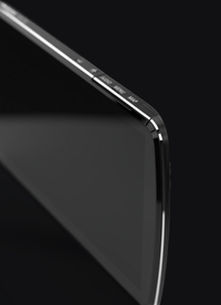 ディスプレイのフレームは両端に行くにつれて薄くなるデザイン。表面仕上げにもこだわりを見せている。写真はF1XV。