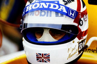 “大英帝国の息子”として愛されたナイジェル・マンセル。1985〜1988年、1991〜1992年とウィリアムズをドライブ。1992年に悲願のワールドチャンピオンとなった。