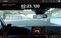 2分23秒120は、FF車としては過去最高となるラップタイム(画像はホンダが公開した動画から)。