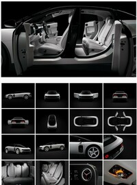 落札された「フェラーリ・ルーチェ」の0号車のフォトギャラリーから。ボディーカラーはホワイト系の「マドレペルラ」のセミグロス仕上げで、ホイールやブレーキキャリパーも白基調で統一。インテリアにも「ぺルラ」(イタリア語で真珠の意)のカラーリングが採用されている。