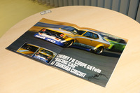 当時の「チェリーF-IIクーペ TSレース仕様」のカタログ写真。今回のレストアベース車は、フロントスポイラーの形状こそ写真とは異なっていたものの、カタログ仕様のエアロが装着された形跡などから「撮影された個体と同一」と見て間違いなかったという。