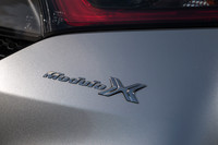 リアに装着された「Modulo X」のバッジ。現在「モデューロX」は、今回試乗した「S660」と、「フリード」「ステップワゴン」の、計3車種にラインナップされている。