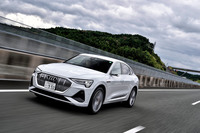 いよいよ日本に導入された「アウディe-tronスポーツバック」。写真は試乗会でのもの。