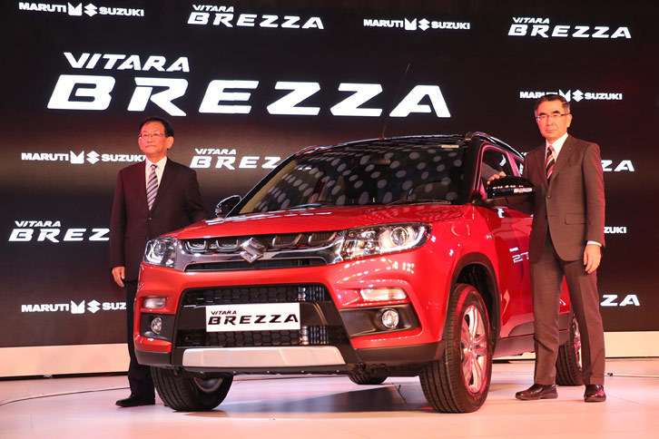 2016年のオートエキスポでスズキが発表した小型SUV「ビターラ ブレッツァ」。SUVはインドでも高い人気を誇っている。