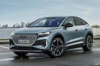 前ページで誰も車名を答えられなかったクルマの正体は「Q4スポーツバックe-tron」でした。「Q6 e-tron」と同様、前後フェンダーの上にプレスで峰を設けて、タイヤの張り出しを強調している。