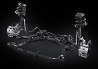 “Fスポーツ”には、最新のAVS(Adaptive Variable Suspension system)が標準装備される。写真はAVS付きフロントサスペンションのイメージ。