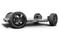 REEオートモーティブのEVプラットフォームは、一見するとモーターや操舵機構などが見当たらない。