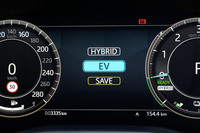 ドライブモードのほかにパワートレインのモードを「ハイブリッド」「EV」「セーブ」の3つから選べる。
