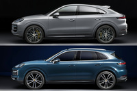 兄貴分の「カイエン」を見ると、SUVのカイエンもクーペSUVの「カイエン クーペ」も、ルーフエンドには立派なスポイラーが。こちらも間もなく(……というほど近々ではなさそうだが)フルモデルチェンジの予定なので、新型がどういった意匠となるか、気になるところだ……。