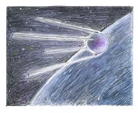 ソビエトは1957年10月4日に、世界初の人工衛星「スプートニク1号」の打ち上げに成功。1961年には有人宇宙飛行も成功させるなど、宇宙開発でアメリカをリードした。