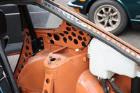 軽量化すべく、さまざまな場所に軽め孔が開けられた「Z432-R」。当時のレーシングマシンの常とう手段である。