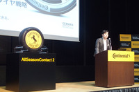 「オールシーズンタイヤの市場は、今後も年平均8%の成長路線をたどるのではないか」との予想を述べたコンチネンタルタイヤ・ジャパンでヘッドオブマーケティングを務めるフォンローロン・シェ氏。