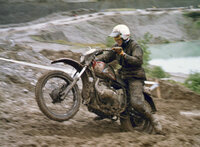 同じく1987年の欧州オフロード選手権より、ラズロ・ペレスの駆る「GS800」。このプロトタイプが、今日に続くGSシリーズの起源となった。