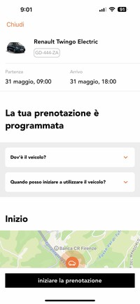 入庫前日になると、「ルノー・トゥインゴZ.E.エレクトリック」に変わった。ナンバープレートまで確定している。