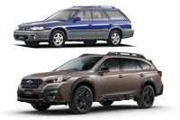 ボディーサイズを比較すると、「レガシィ グランドワゴン」は全長×全幅×全高=4720×1715×1555mm。現行の6代目「アウトバック」は同=4870×1875×1675mmだ。ずいぶん成長したものである。