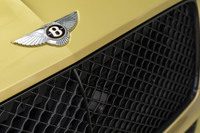 日本では2020年夏ごろにデリバリー開始を予定しているが、試乗車は2019年に生産されたモデルで、ベントレー100周年記念の「センテナリーゴールド」エンブレムを装着していた。