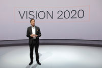 2019年3月20日にスウェーデンのイエテボリで開催されたセーフティーイベント「ボルボ・カーズ・モーメント」では「VISION 2020」に触れ、安全への取り組みが発表された。写真はボルボ・カーズ代表取締役社長兼CEOのホーカン・サムエルソン氏。