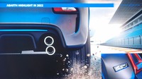 アバルトでは、排気系のチューンがポイントとなるモデル「F595」を導入予定。記者会見では、そのティーザーイメージが披露された。
