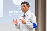 2023年6月の技術説明会「トヨタテクニカルワークショップ」にて、トヨタのFCV戦略を説明する山形光正氏。同年7月1日付で、水素事業戦略/水素ファクトリープレジデントに就任した。