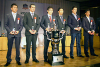 フォーミュラ・ニッポン入賞者の面々。