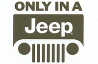 【写真上】ジープ「チェロキー・レネゲード」
【写真下】北米市場で2002年9月から採用されている、ジープブランドの新しいキャッチフレーズとロゴマーク。「Only a Jeep」は1980年代、アメリカン・モーターズ・コーポレーションが使用していたフレーズで、「どこでも行ける、何でもできる」という、ジープブランドの精神を強調する意味が込められている