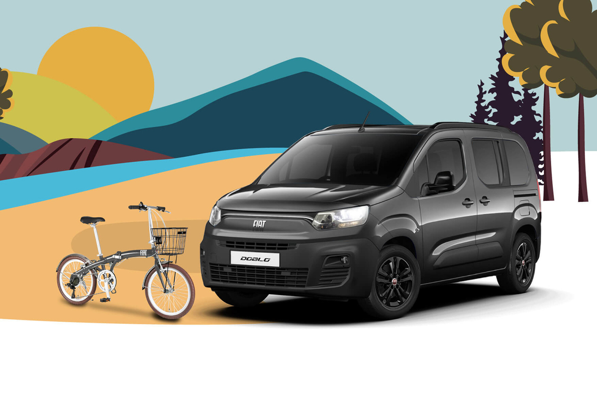 『非売品』FIAT ドブロコッピア　折りたたみ自転車 非売品』FIAT ドブロコッピア 折りたたみ自転車 フィアット 車・バイク