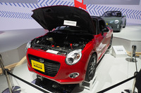 次期「コペン」のテスト車両である「K-OPENランニングプロト」も展示されている。