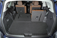 ラゲッジスペース。3列目シートの背もたれを倒すことで容量が拡大できる。