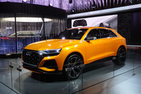 「アウディQ8スポーツコンセプト」。今後、導入が予定されているプレミアムSUV「Q8」の、ひとつの可能性を示している。