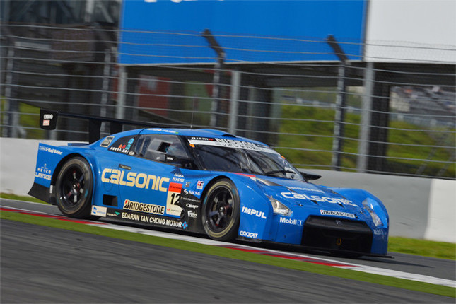 第6戦富士を制した、No.12 カルソニックIMPUL GT-R(松田次生/J.P・デ・オリベイラ組)。今季初勝利は、ポール・トゥ・ウィンの完勝だった。