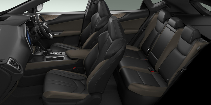 「NX“オーバートレイル”」専用に設定されたインテリアカラー「モノリス」。