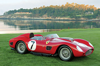 1957年に登場した「250テスタロッサ」。フロントのパワーユニットは3リッターV12エンジンで、最高出力300PSを発生した。