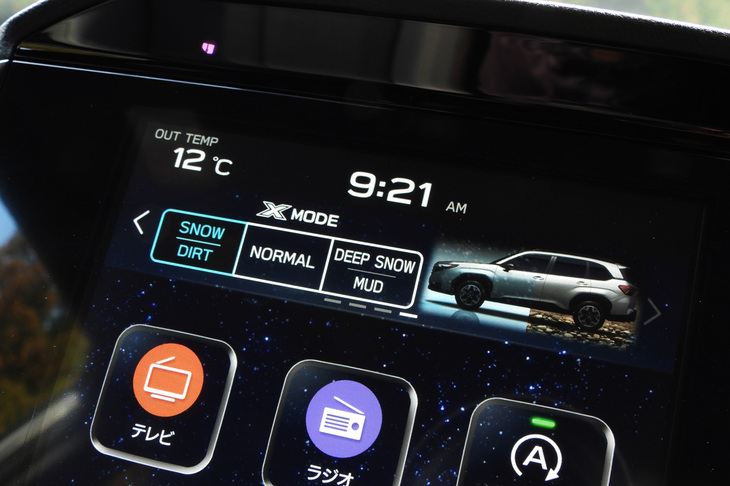 スバル・フォレスター スポーツEX(「X-MODE」のタッチ式コントローラー)