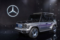 2023年10月のジャパンモビリティショー2023で日本初公開された「コンセプトEQG」。ドイツからGクラスプロダクトマネージャーのトニー・メンテル氏が来日し、“電動ゲレンデ”の特徴を紹介した。コンセプトEQGは「Gクラス」のマイナーチェンジに合わせて「G580 with EQテクノロジー」の車名で、2024年内に日本にも導入される予定だ。