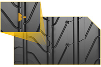 縦溝を空気が通ることで発生する音を低減する、「ノイズブレーカー」のイラスト。