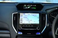 販売店オプションの「パナソニック ビルトインナビ」。室内の空気の質を改善する「ナノイー」機能も含まれる。