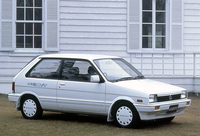 1983年に登場した「スバル・ジャスティ」は当初から3ドア/5ドア、それぞれのパートタイム4WD仕様をそろえており、エンジンはやはり1リッター直3 SOHC。写真は1987年に追加された世界初のECVT(電子制御電磁クラッチ式無段変速機)仕様。