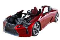 会場には、ジェイテクトの製品を多数採用した「レクサスLC500」のカットモデルも展示される。