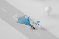 「グループライドアシスト」は、バイクが互い違いの位置で千鳥走行する際に機能するACCだ。作動中は自車前方の車両に限らず、より自車に近い車両をターゲットにして、追従走行を行う。